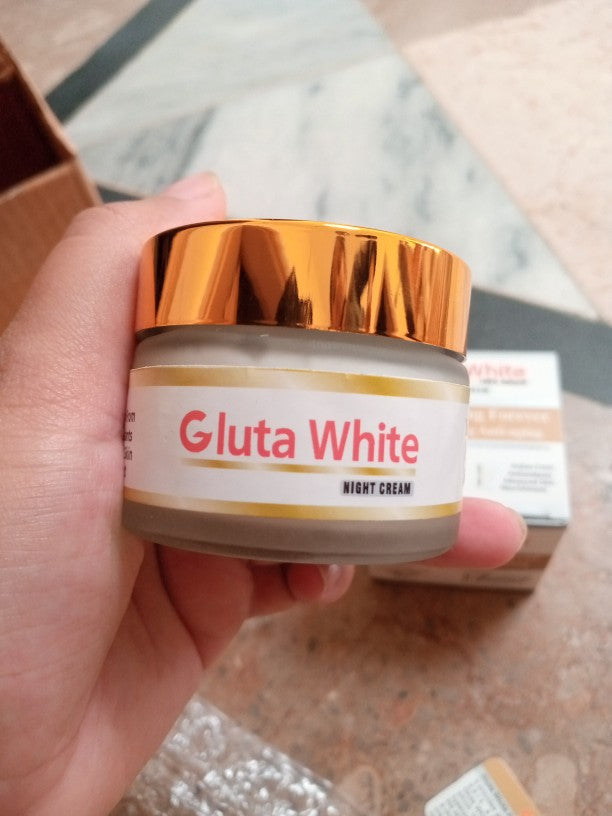 Gluta White Whitening & Brightening Face Cream – Skin Glow & Moisturizing Formula (Day & Night Use)