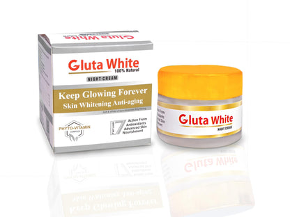 Gluta White Whitening & Brightening Face Cream – Skin Glow & Moisturizing Formula (Day & Night Use)