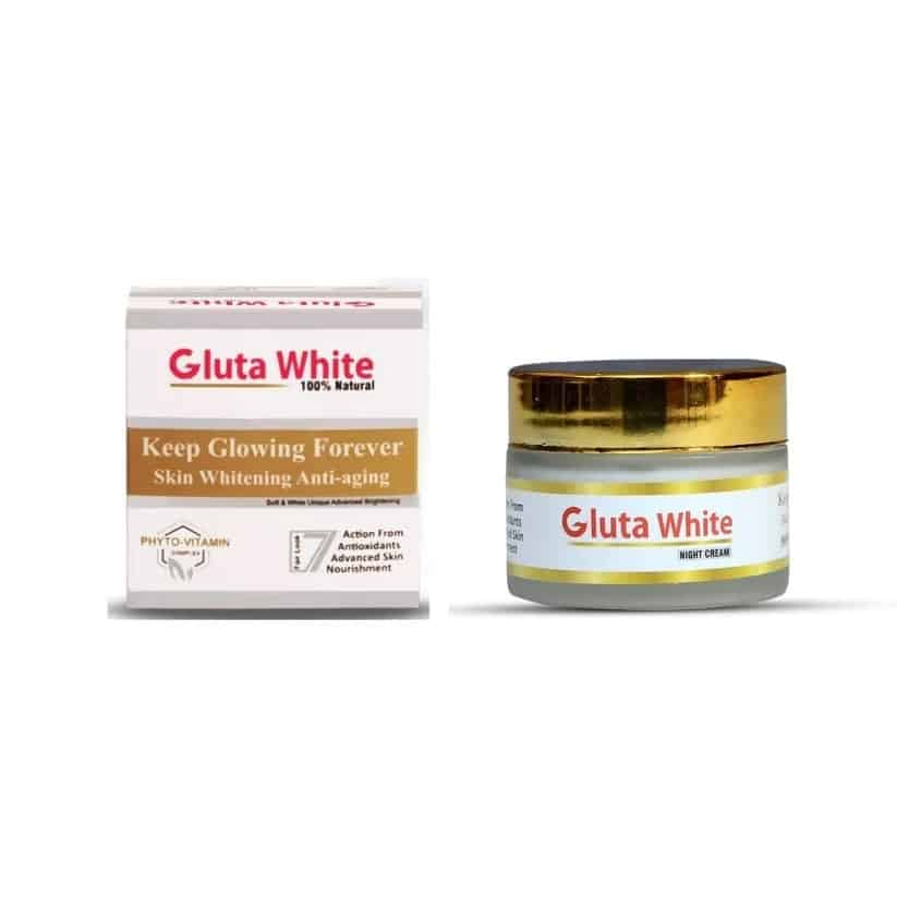 Gluta White Whitening & Brightening Face Cream – Skin Glow & Moisturizing Formula (Day & Night Use)